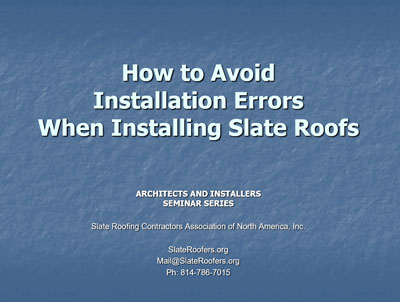 How to Avoid Installation Errors When Installing Slate Roofs