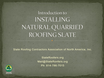 Installation of Natural Quarried Roofing Slates: Level 1